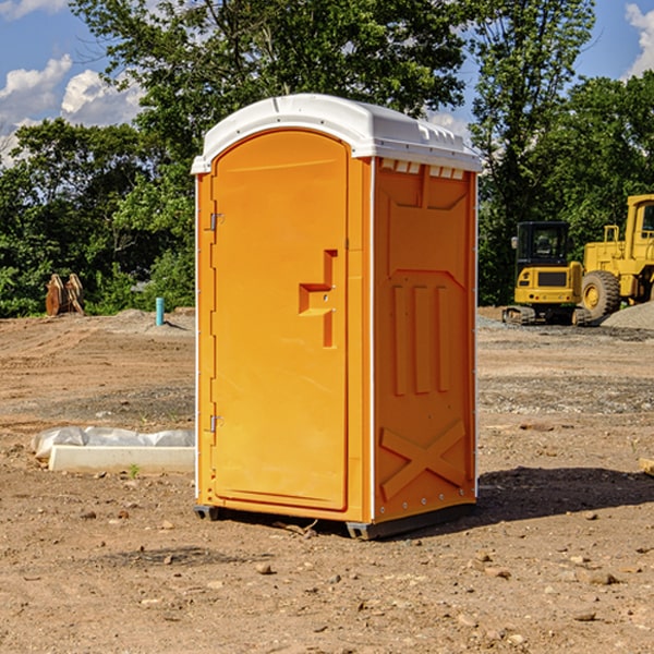 how often are the portable restrooms cleaned and serviced during a rental period in Harrison County KY